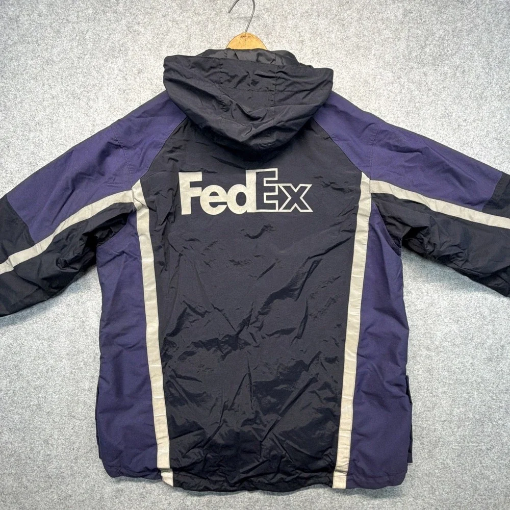 VTG Federal Express Jacket Mens XL Long Sleeve Full-Zip Windbreaker
